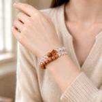 Woodland Clarity Bracelet — Clear Quartz & Barbie Sandalwood Design