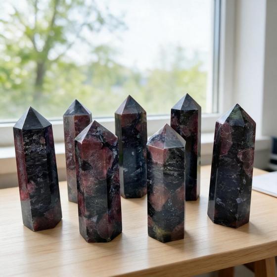 Garnet Hexagonal Point Tower – Love & Harmony
