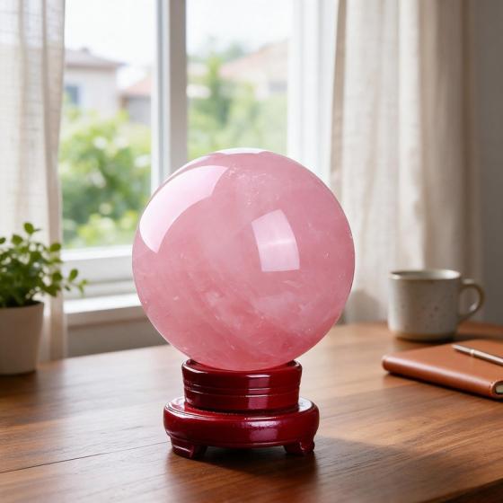Rose Quartz Sphere – Love & Harmony