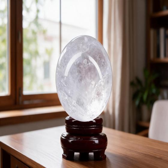 Natural Clear Quartz Sphere – Clarity & Focus