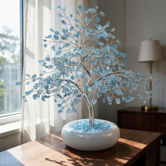 Aquamarine Crystal Tree – Clarity & Focus