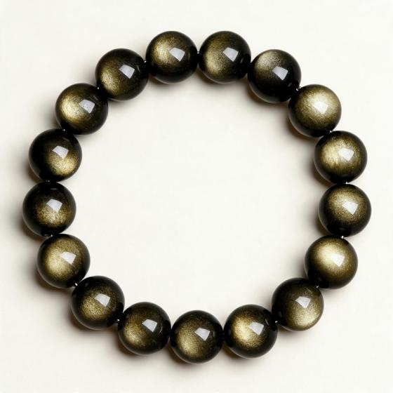 Golden Obsidian Bracelet – Protection & Grounding