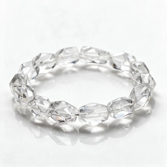 Natural Clear Quartz Bracelet – Clarity & Focus