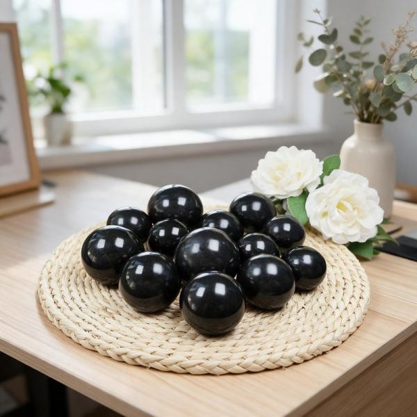 Black Tourmaline Sphere – Protection & Grounding
