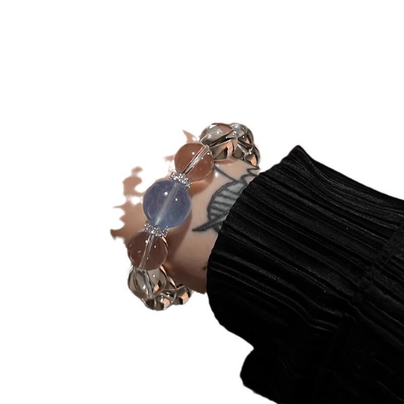 Aquamarine White Crystal Bracelet Women's New Light Luxury - CN Heal Vibe