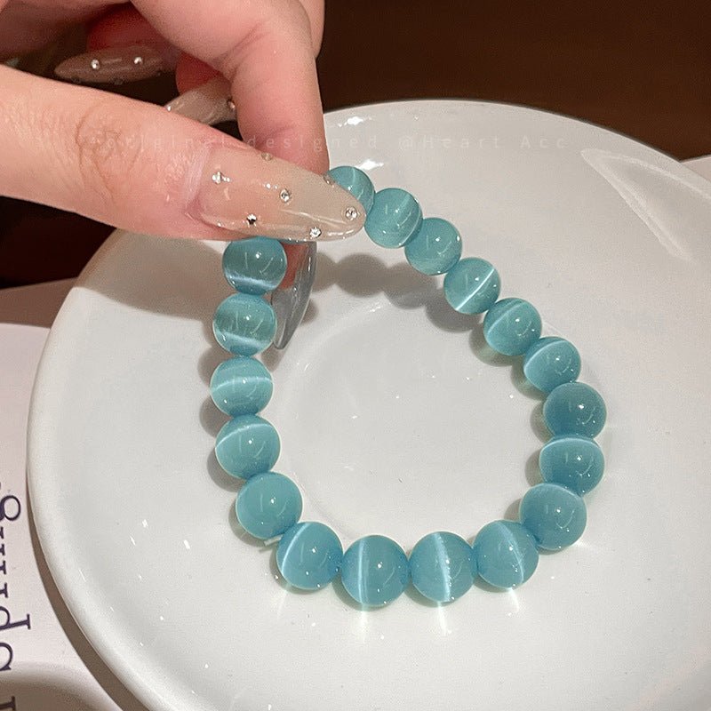 Cool Feeling High Ice Cat's Eye Stone Bracelet Simple Versatile Fashion Bracelet - CN Heal Vibe