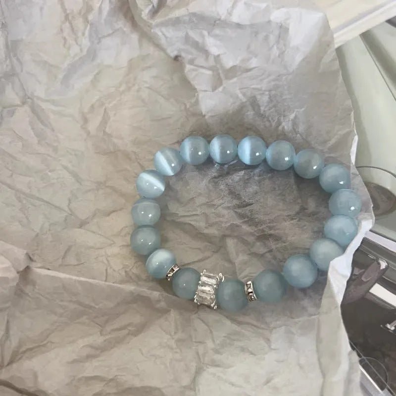 Cool Feeling High Ice Cat's Eye Stone Bracelet Simple Versatile Fashion Bracelet - CN Heal Vibe