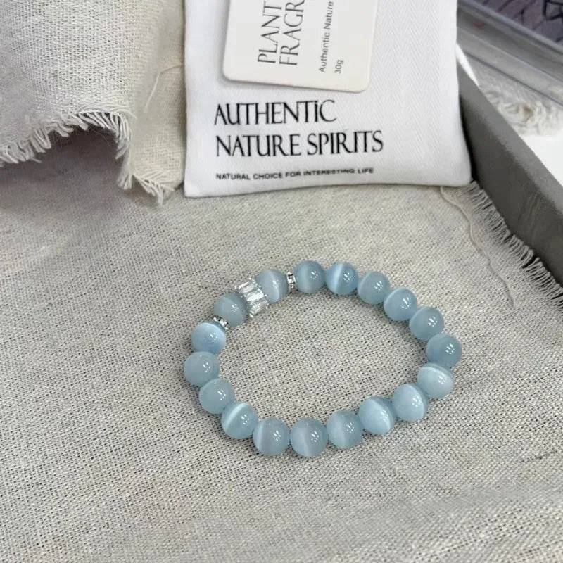 Cool Feeling High Ice Cat's Eye Stone Bracelet Simple Versatile Fashion Bracelet - CN Heal Vibe