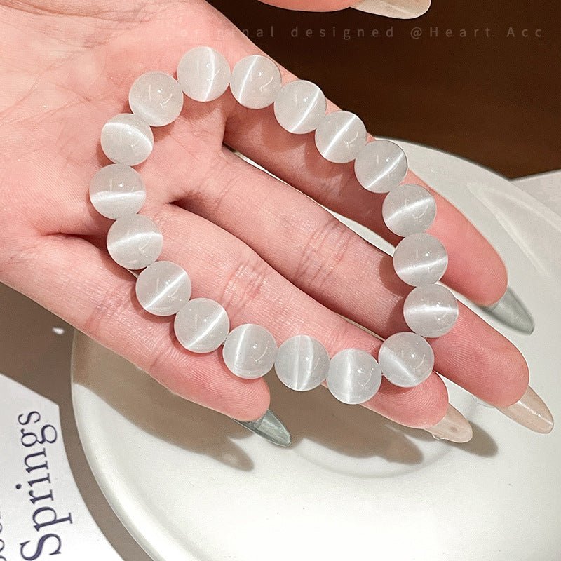Cool Feeling High Ice Cat's Eye Stone Bracelet Simple Versatile Fashion Bracelet - CN Heal Vibe