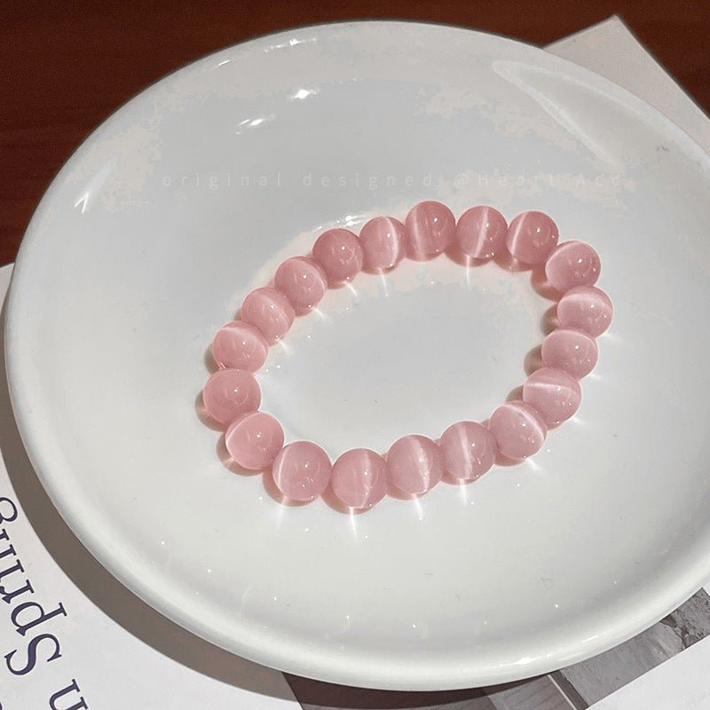 Cool Feeling High Ice Cat's Eye Stone Bracelet Simple Versatile Fashion Bracelet - CN Heal Vibe