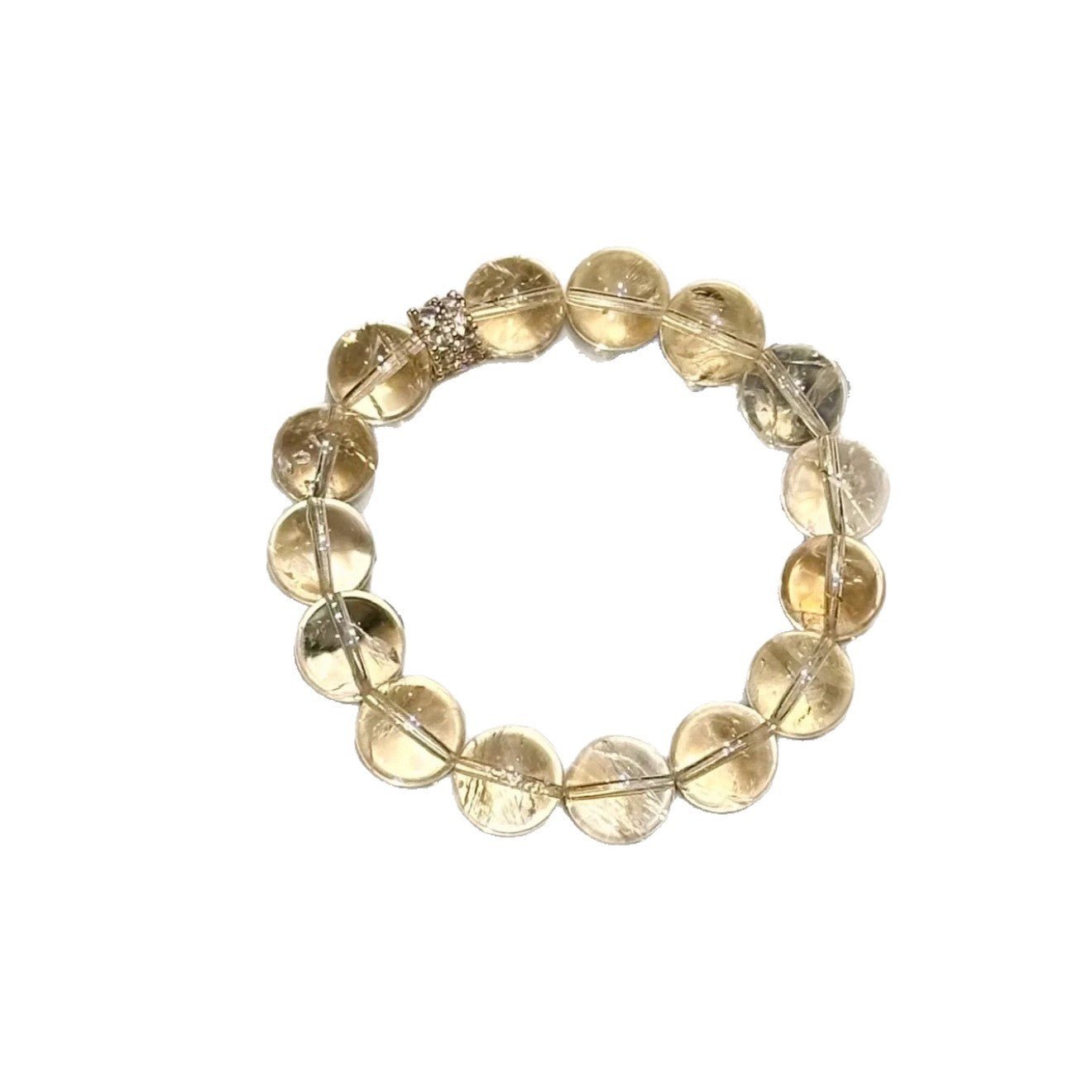 Huang A Shan Yellow Crystal Bracelet for Wealth Attraction and Prosperity Clearance High - end Career Temperament Wrist Accessory - CN Heal Vibe