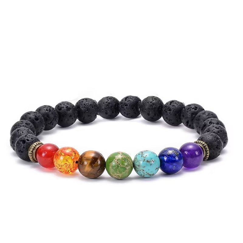 Lapis Lazuli Wheel Tiger Eye Adjustable Braided Yoga Wheel Bracelet Beaded - CN Heal Vibe