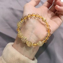 Moon&You Natural Pink Quartz Cat's Eye Stone Blue Topaz Amethyst Bracelet Women's Beaded Charm Jewelry Gift - CN Heal Vibe