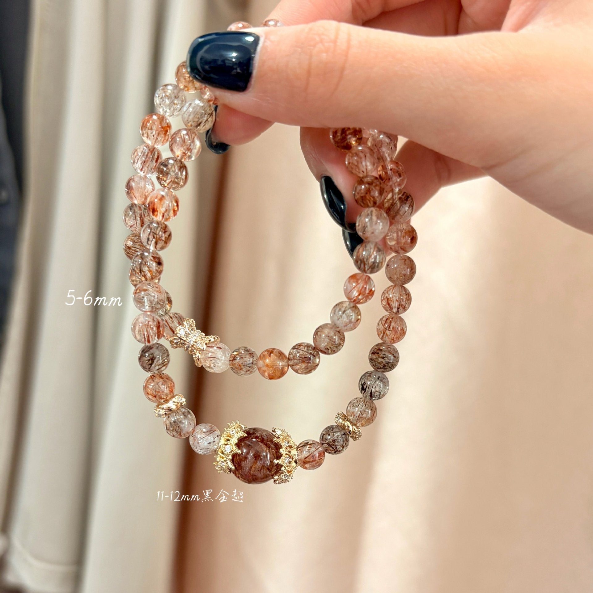 Natural Black Gold Super Seven Crystal Bracelet Exquisite Fashion New Women's Jewelry - CN Heal Vibe