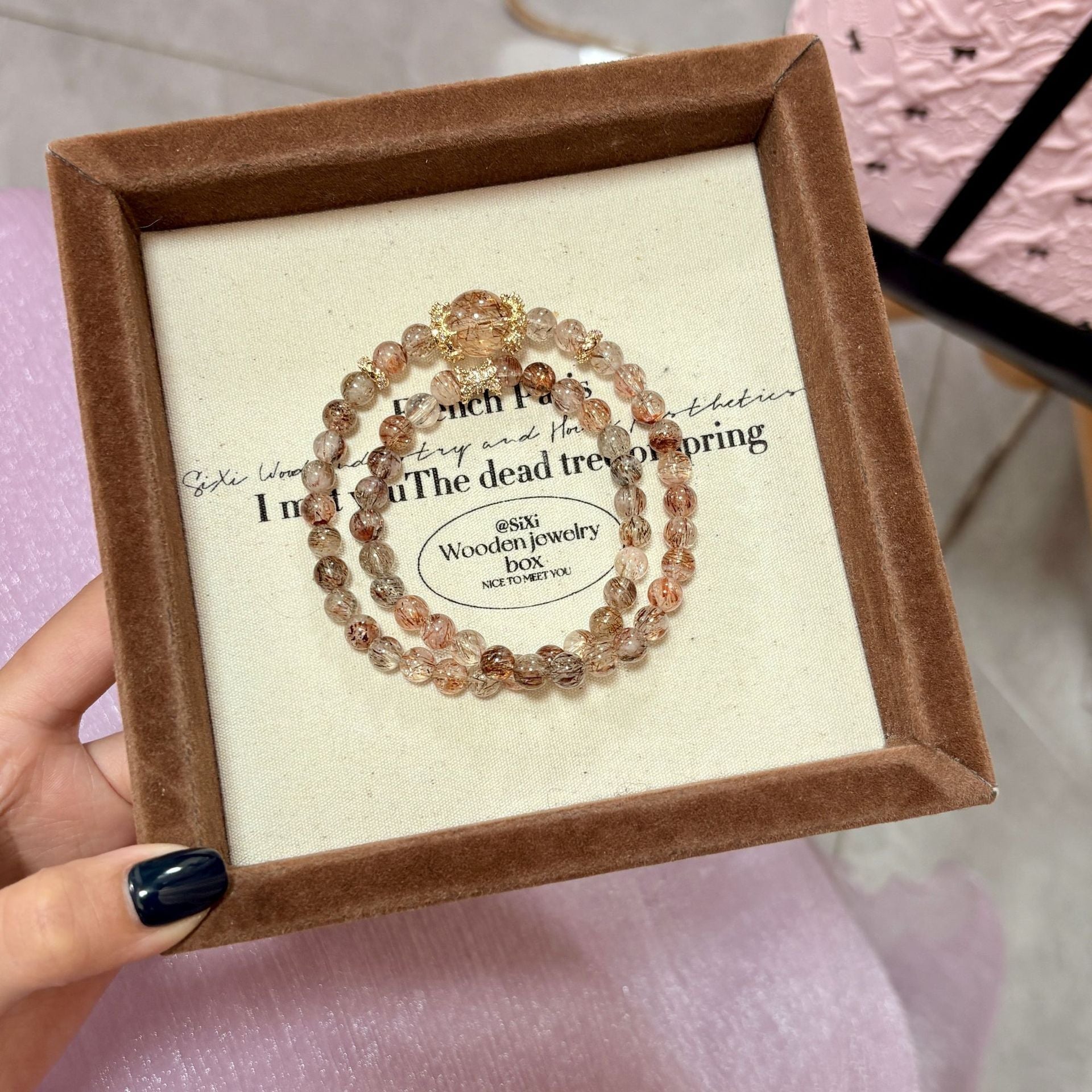 Natural Black Gold Super Seven Crystal Bracelet Exquisite Fashion New Women's Jewelry - CN Heal Vibe