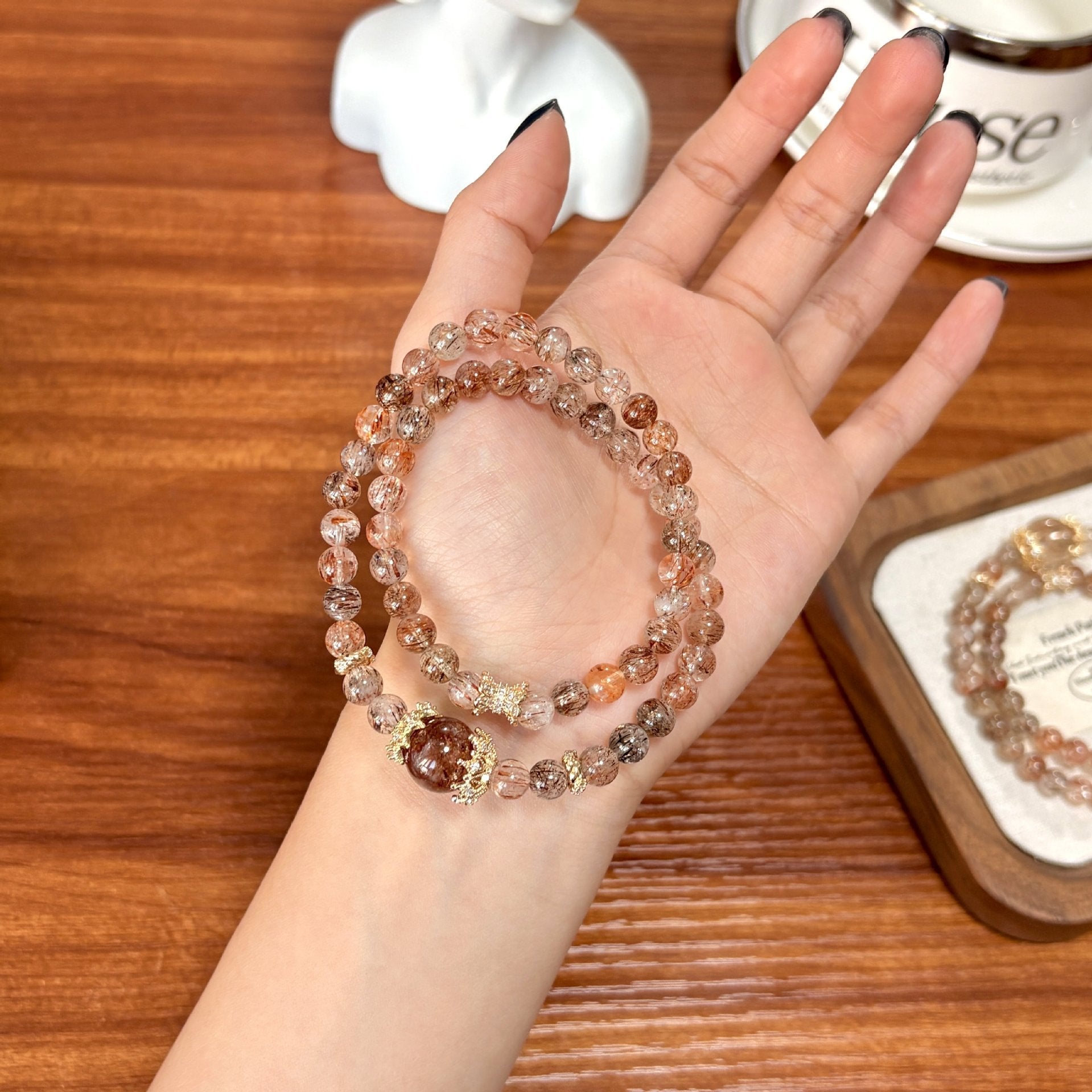 Natural Black Gold Super Seven Crystal Bracelet Exquisite Fashion New Women's Jewelry - CN Heal Vibe