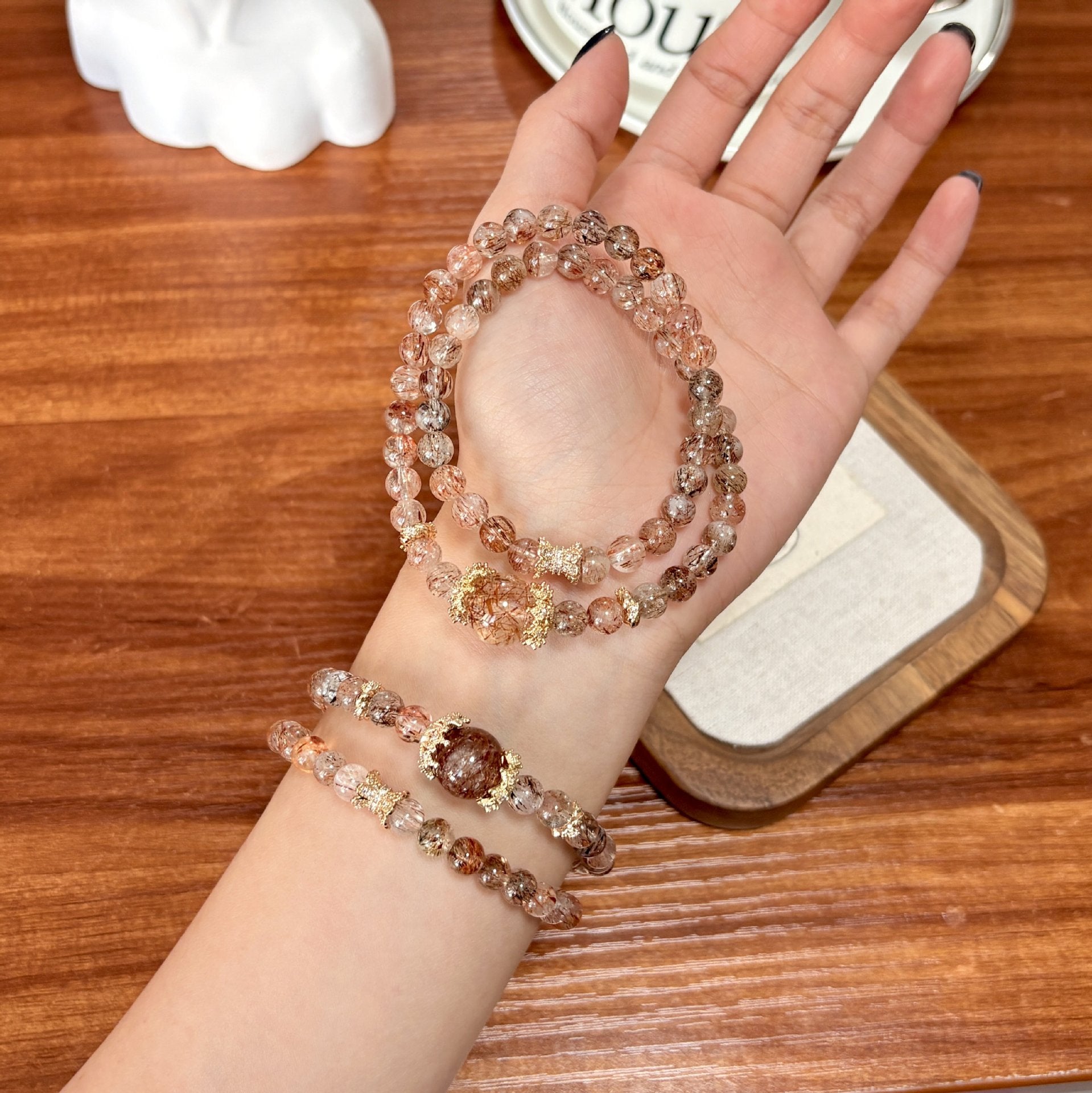 Natural Black Gold Super Seven Crystal Bracelet Exquisite Fashion New Women's Jewelry - CN Heal Vibe