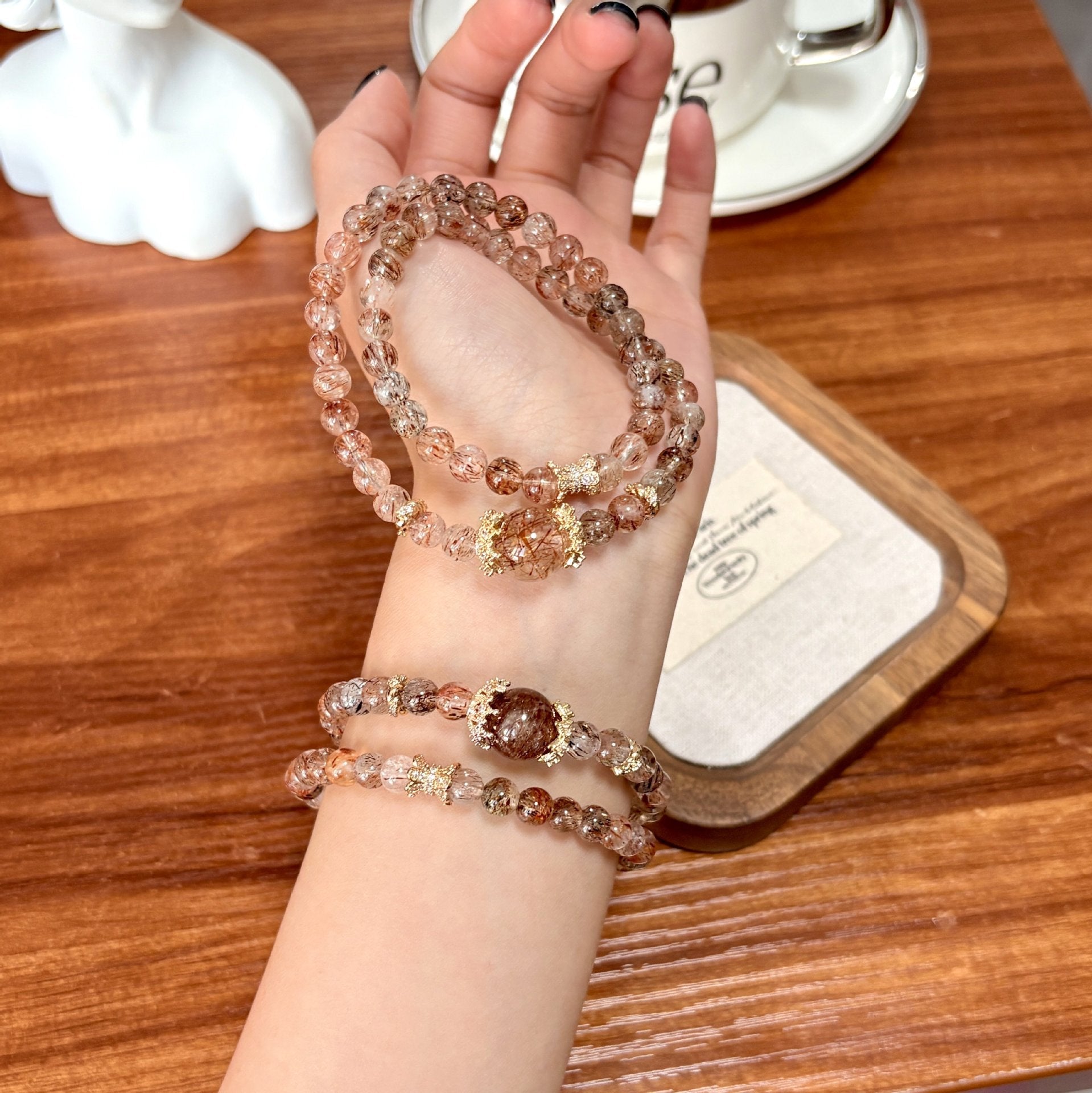 Natural Black Gold Super Seven Crystal Bracelet Exquisite Fashion New Women's Jewelry - CN Heal Vibe