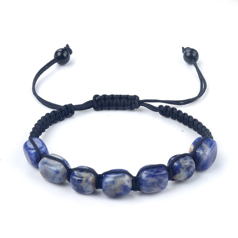 Natural Crystal Bracelet for Women Men, Pink Quartz Tiger Eye Amethyst Beaded Bracelet, Chakra Yoga Jewelry, Handmade Braided Energy Healing Accessories - CN Heal Vibe