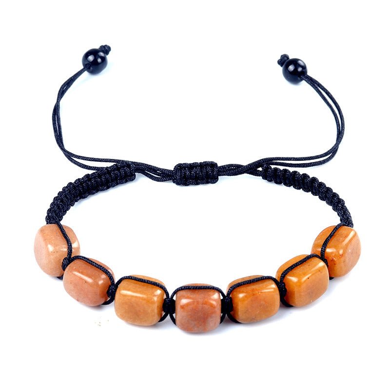 Natural Crystal Bracelet for Women Men, Pink Quartz Tiger Eye Amethyst Beaded Bracelet, Chakra Yoga Jewelry, Handmade Braided Energy Healing Accessories - CN Heal Vibe