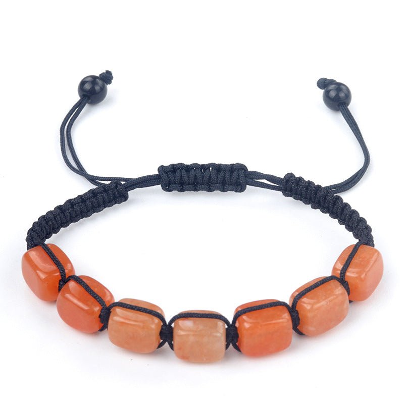 Natural Crystal Bracelet for Women Men, Pink Quartz Tiger Eye Amethyst Beaded Bracelet, Chakra Yoga Jewelry, Handmade Braided Energy Healing Accessories - CN Heal Vibe
