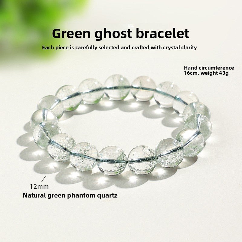 Natural Green Phantom Bracelet Unisex Simple Versatile Layered Crystal Bead Bracelet - CN Heal Vibe