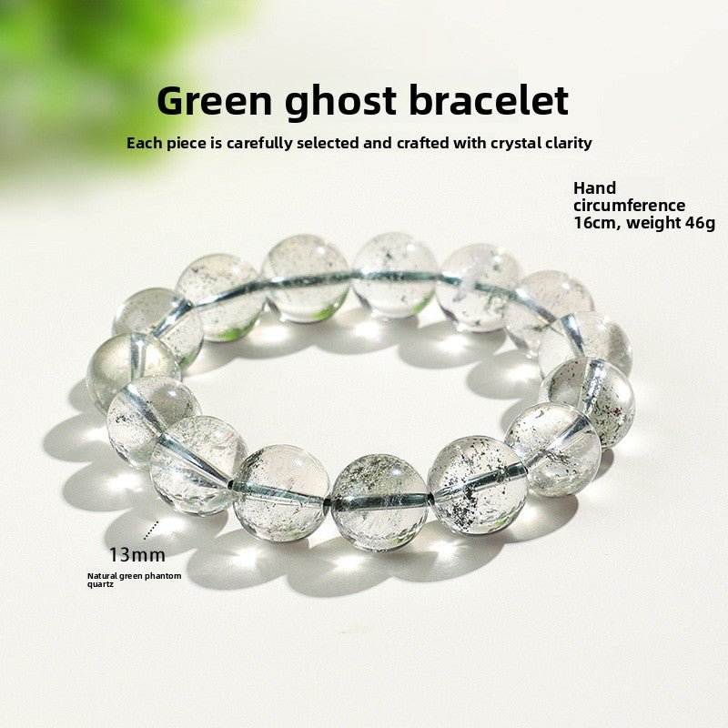 Natural Green Phantom Bracelet Unisex Simple Versatile Layered Crystal Bead Bracelet - CN Heal Vibe