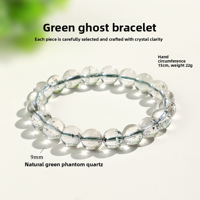 Natural Green Phantom Bracelet Unisex Simple Versatile Layered Crystal Bead Bracelet - CN Heal Vibe