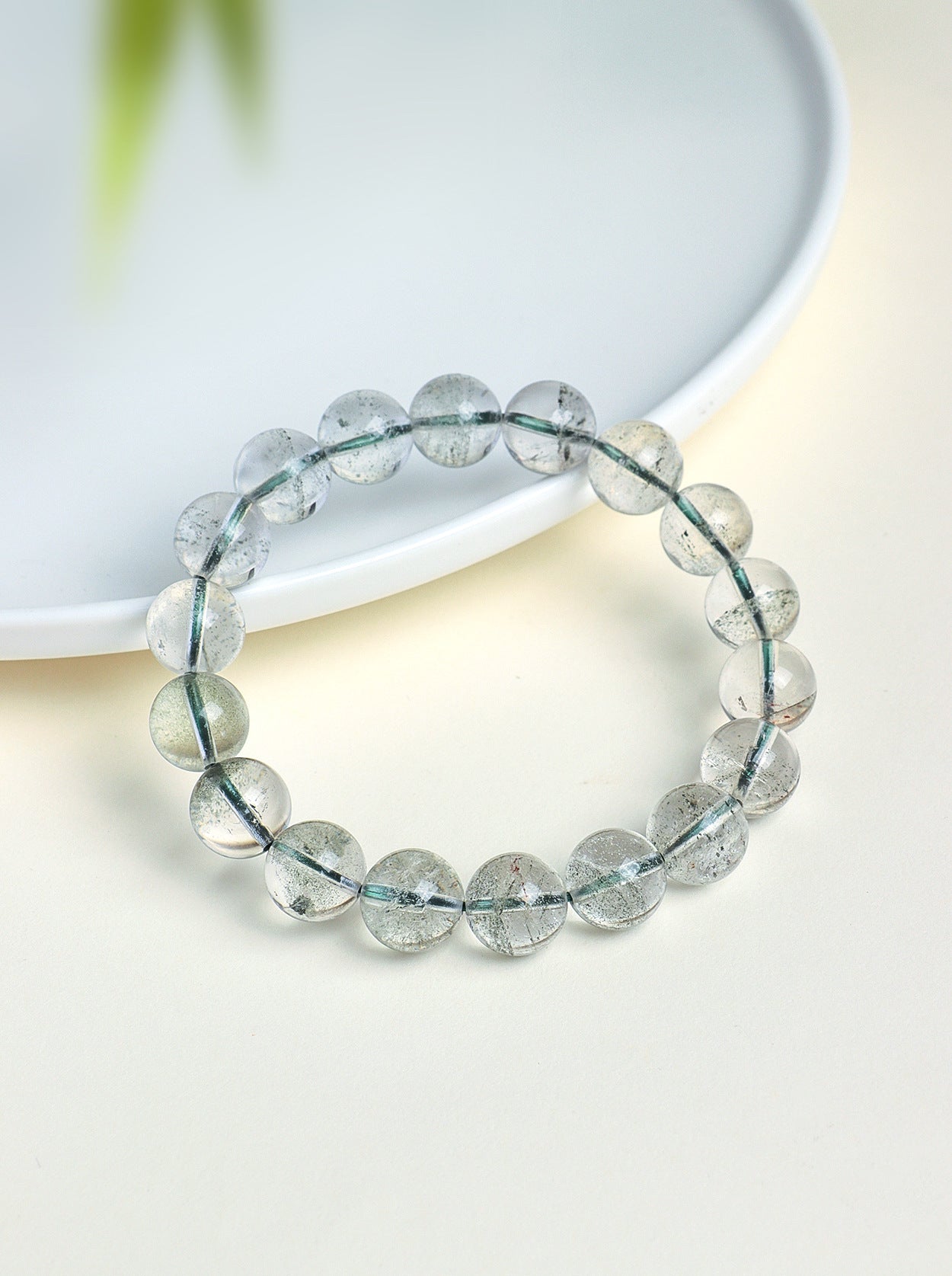Natural Green Phantom Bracelet Unisex Simple Versatile Layered Crystal Bead Bracelet - CN Heal Vibe