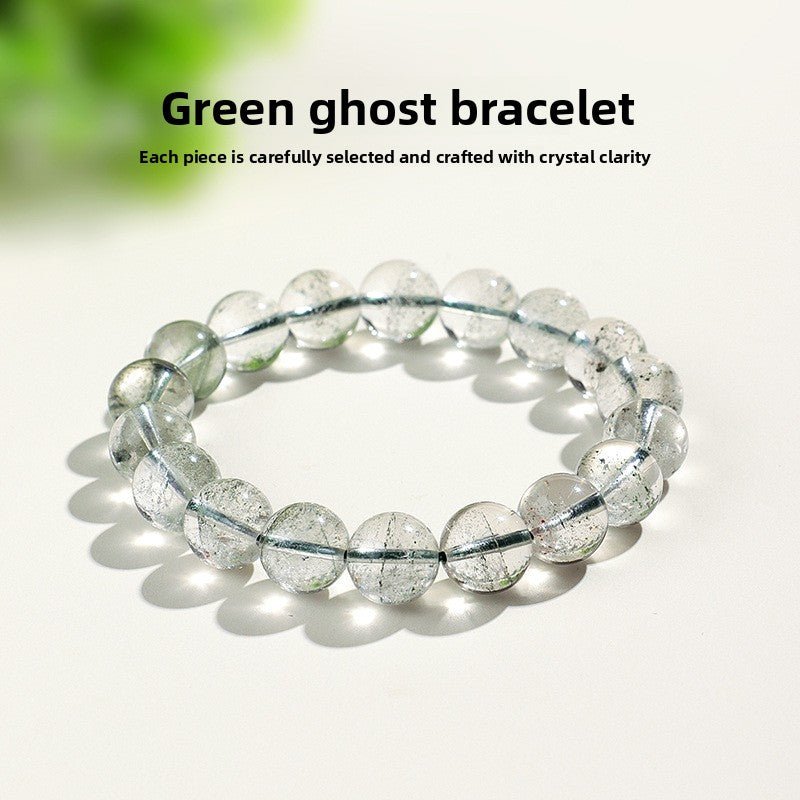 Natural Green Phantom Bracelet Unisex Simple Versatile Layered Crystal Bead Bracelet - CN Heal Vibe