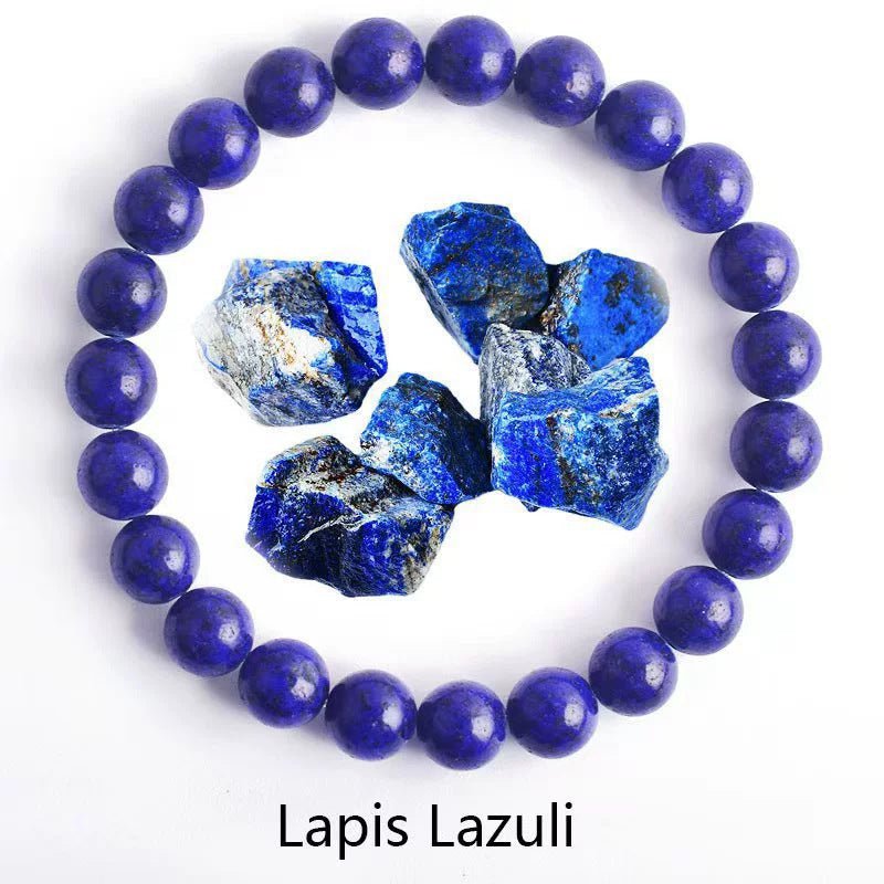 Natural Multi Stone Bracelet for Women Men Handmade Beaded Bracelet with Red Green Amethyst Sunstone Lapis Lazuli Tiger Eye Agate Crystal Green Aventurine for Jewelry Gift - CN Heal Vibe