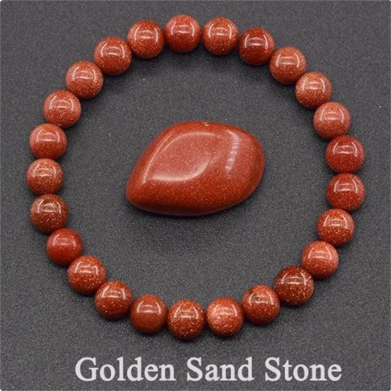 Natural Multi Stone Bracelet for Women Men Handmade Beaded Bracelet with Red Green Amethyst Sunstone Lapis Lazuli Tiger Eye Agate Crystal Green Aventurine for Jewelry Gift - CN Heal Vibe