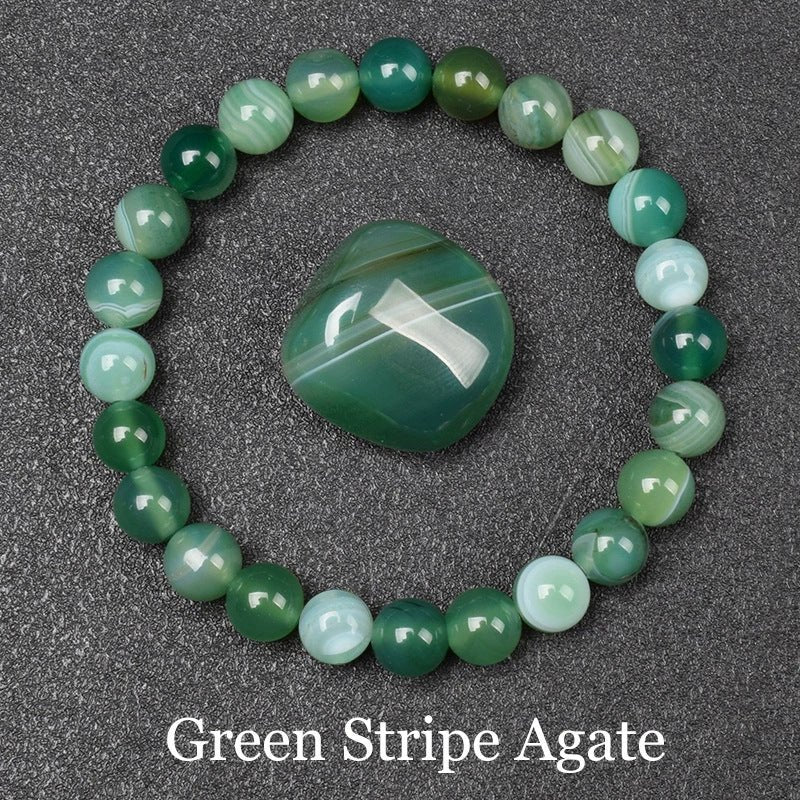 Natural Multi Stone Bracelet for Women Men Handmade Beaded Bracelet with Red Green Amethyst Sunstone Lapis Lazuli Tiger Eye Agate Crystal Green Aventurine for Jewelry Gift - CN Heal Vibe