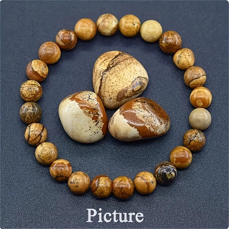 Natural Multi Stone Bracelet for Women Men Handmade Beaded Bracelet with Red Green Amethyst Sunstone Lapis Lazuli Tiger Eye Agate Crystal Green Aventurine for Jewelry Gift - CN Heal Vibe