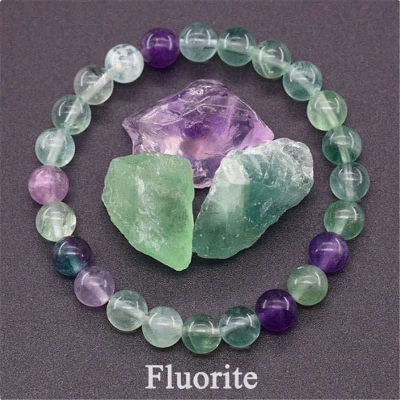 Natural Multi Stone Bracelet for Women Men Handmade Beaded Bracelet with Red Green Amethyst Sunstone Lapis Lazuli Tiger Eye Agate Crystal Green Aventurine for Jewelry Gift - CN Heal Vibe