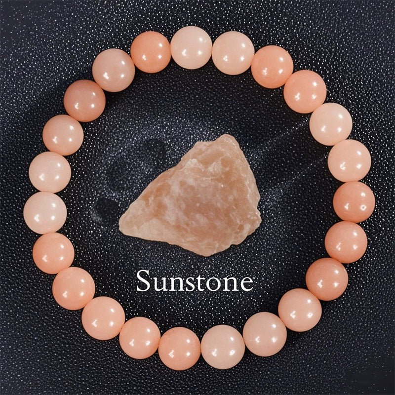 Natural Multi Stone Bracelet for Women Men Handmade Beaded Bracelet with Red Green Amethyst Sunstone Lapis Lazuli Tiger Eye Agate Crystal Green Aventurine for Jewelry Gift - CN Heal Vibe