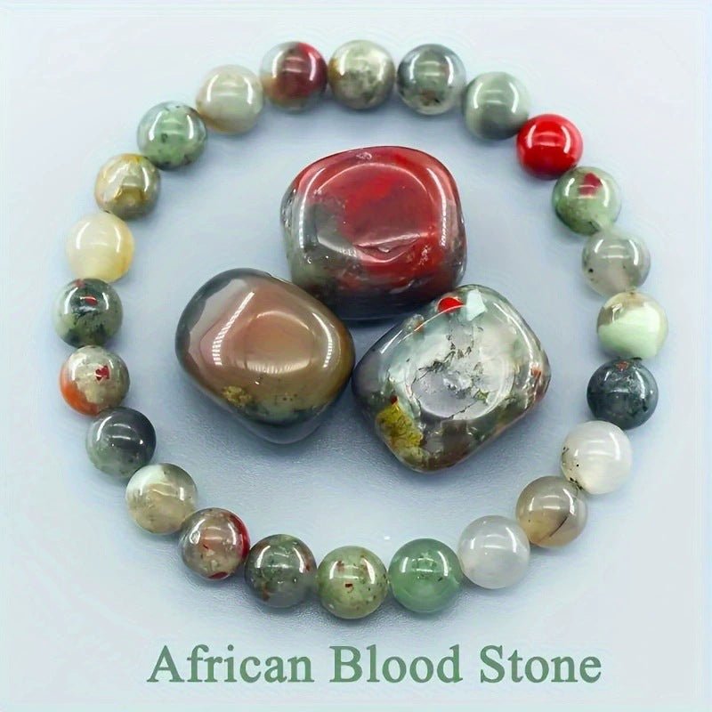 Natural Multi Stone Bracelet for Women Men Handmade Beaded Bracelet with Red Green Amethyst Sunstone Lapis Lazuli Tiger Eye Agate Crystal Green Aventurine for Jewelry Gift - CN Heal Vibe