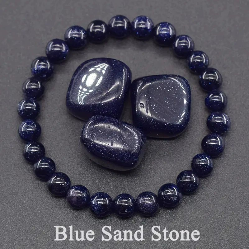 Natural Multi Stone Bracelet for Women Men Handmade Beaded Bracelet with Red Green Amethyst Sunstone Lapis Lazuli Tiger Eye Agate Crystal Green Aventurine for Jewelry Gift - CN Heal Vibe