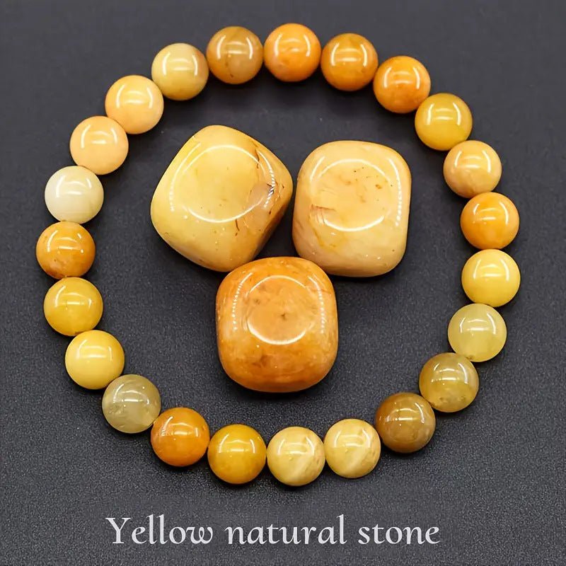 Natural Multi Stone Bracelet for Women Men Handmade Beaded Bracelet with Red Green Amethyst Sunstone Lapis Lazuli Tiger Eye Agate Crystal Green Aventurine for Jewelry Gift - CN Heal Vibe