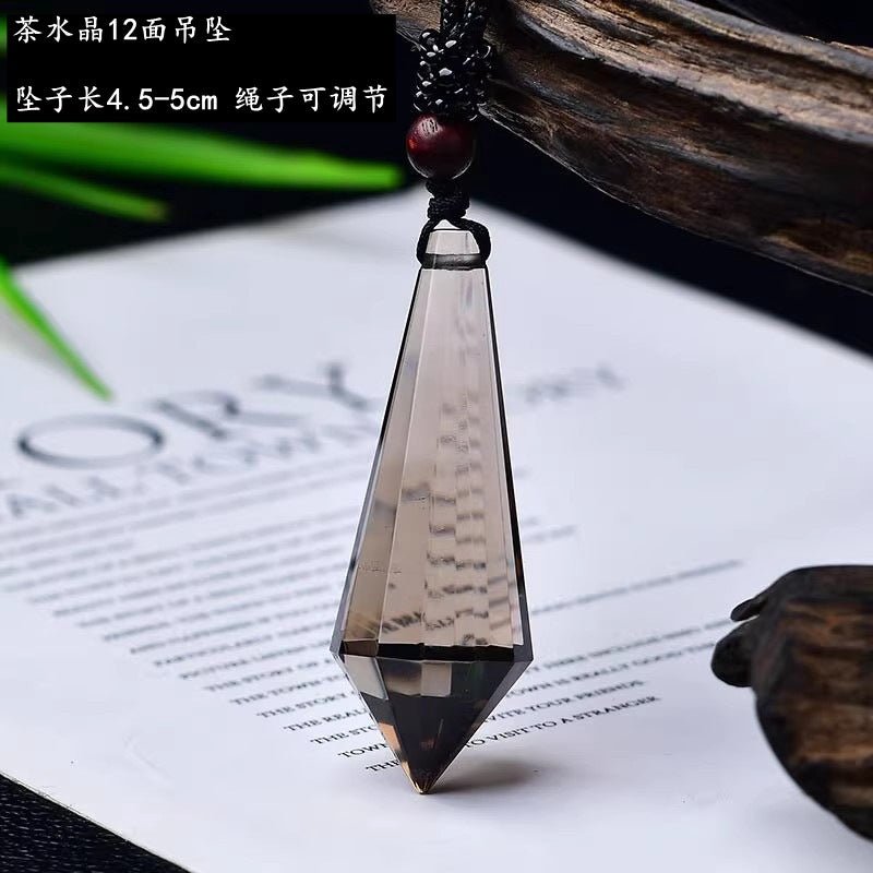 Natural Pink Yellow White Purple Amethyst Opal Hexagonal Prism Pendulum Crystal Stone Pendant for Women Men Reiki Healing Jewelry Gift - CN Heal Vibe