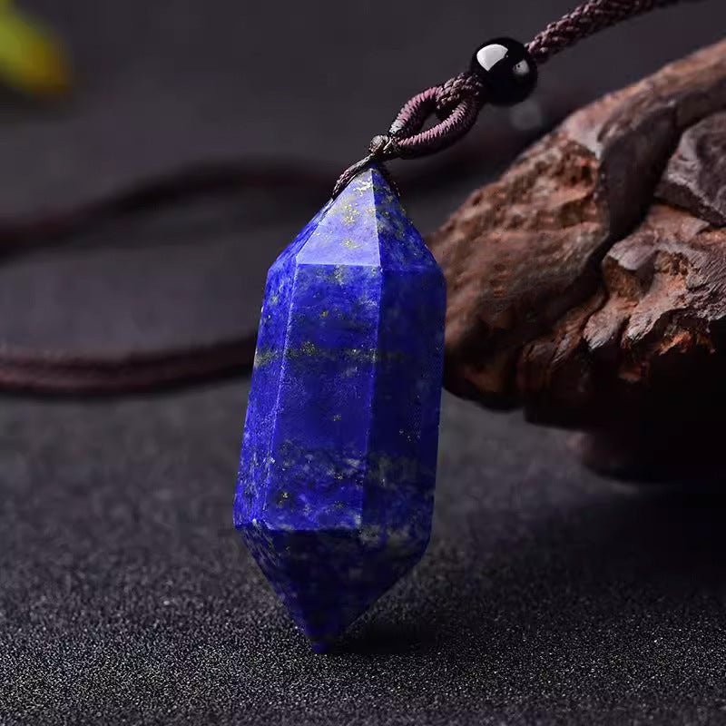 Natural Pink Yellow White Purple Amethyst Opal Hexagonal Prism Pendulum Crystal Stone Pendant for Women Men Reiki Healing Jewelry Gift - CN Heal Vibe