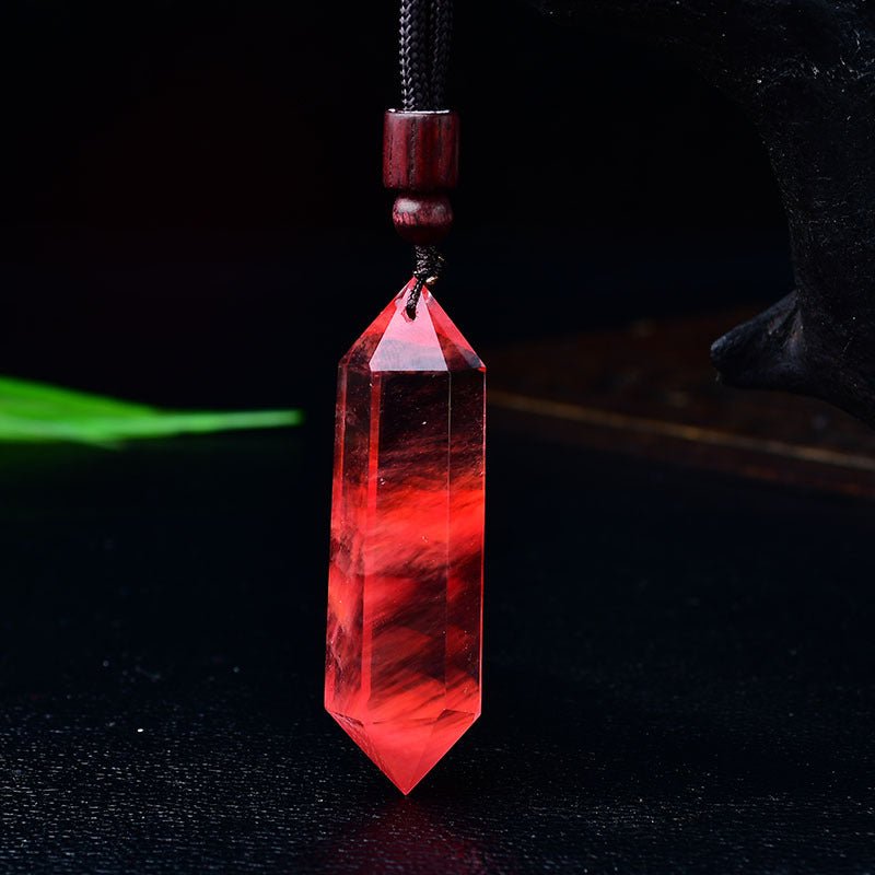 Natural Pink Yellow White Purple Amethyst Opal Hexagonal Prism Pendulum Crystal Stone Pendant for Women Men Reiki Healing Jewelry Gift - CN Heal Vibe