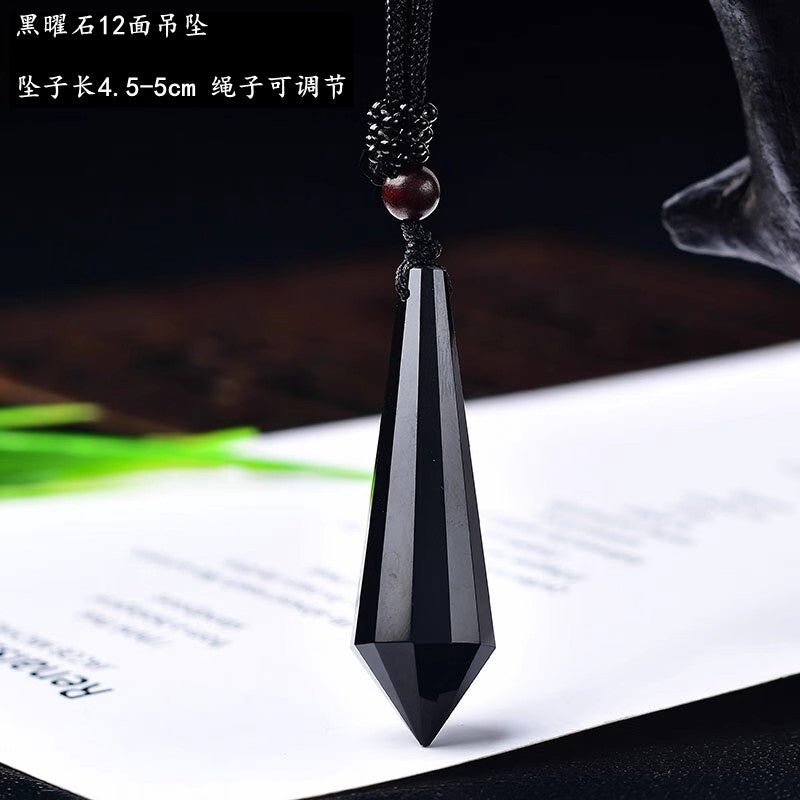Natural Pink Yellow White Purple Amethyst Opal Hexagonal Prism Pendulum Crystal Stone Pendant for Women Men Reiki Healing Jewelry Gift - CN Heal Vibe