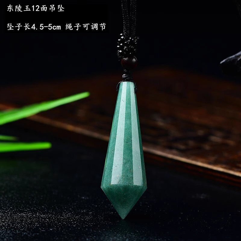 Natural Pink Yellow White Purple Amethyst Opal Hexagonal Prism Pendulum Crystal Stone Pendant for Women Men Reiki Healing Jewelry Gift - CN Heal Vibe