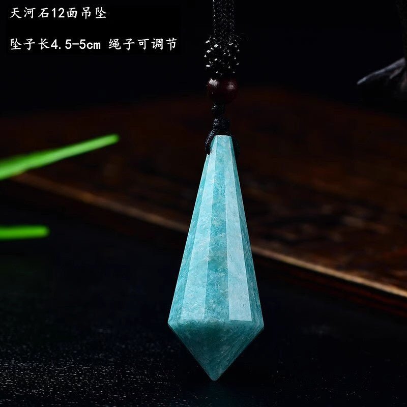 Natural Pink Yellow White Purple Amethyst Opal Hexagonal Prism Pendulum Crystal Stone Pendant for Women Men Reiki Healing Jewelry Gift - CN Heal Vibe