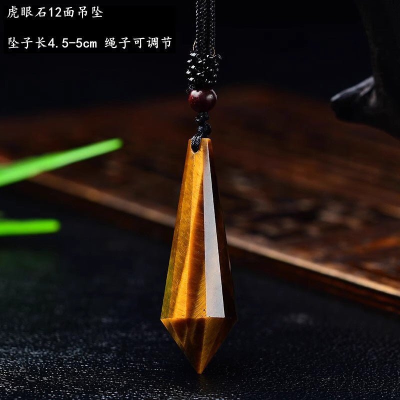 Natural Pink Yellow White Purple Amethyst Opal Hexagonal Prism Pendulum Crystal Stone Pendant for Women Men Reiki Healing Jewelry Gift - CN Heal Vibe