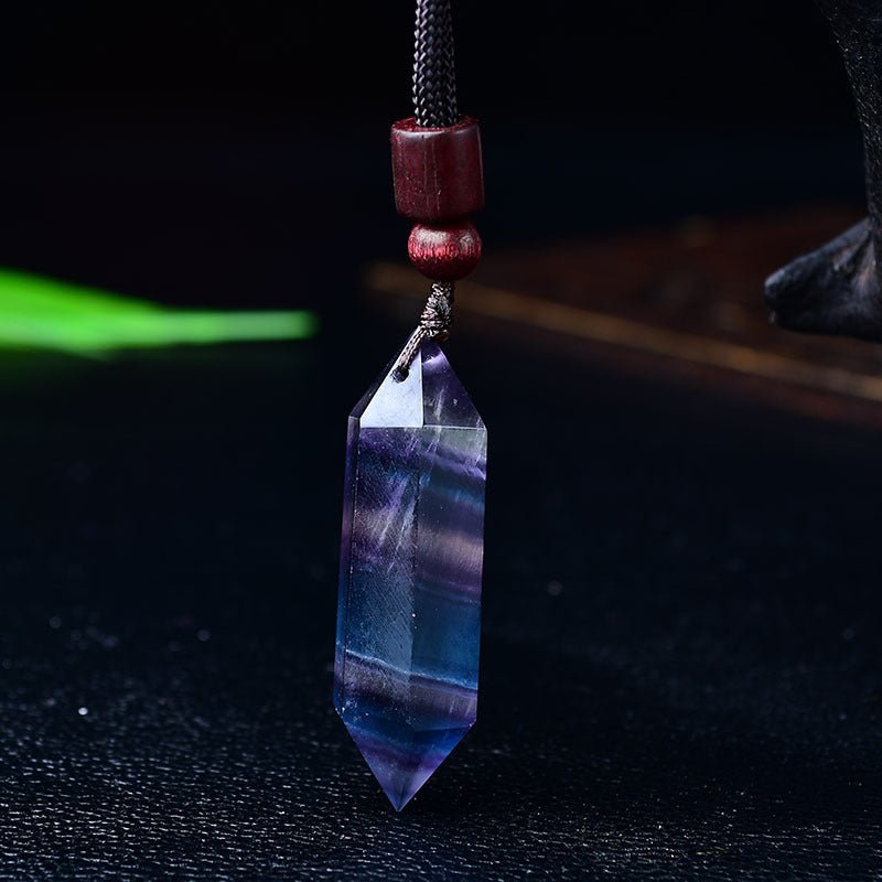 Natural Pink Yellow White Purple Amethyst Opal Hexagonal Prism Pendulum Crystal Stone Pendant for Women Men Reiki Healing Jewelry Gift - CN Heal Vibe