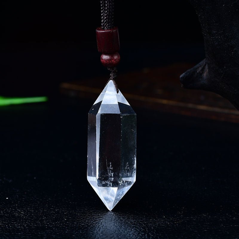 Natural Pink Yellow White Purple Amethyst Opal Hexagonal Prism Pendulum Crystal Stone Pendant for Women Men Reiki Healing Jewelry Gift - CN Heal Vibe