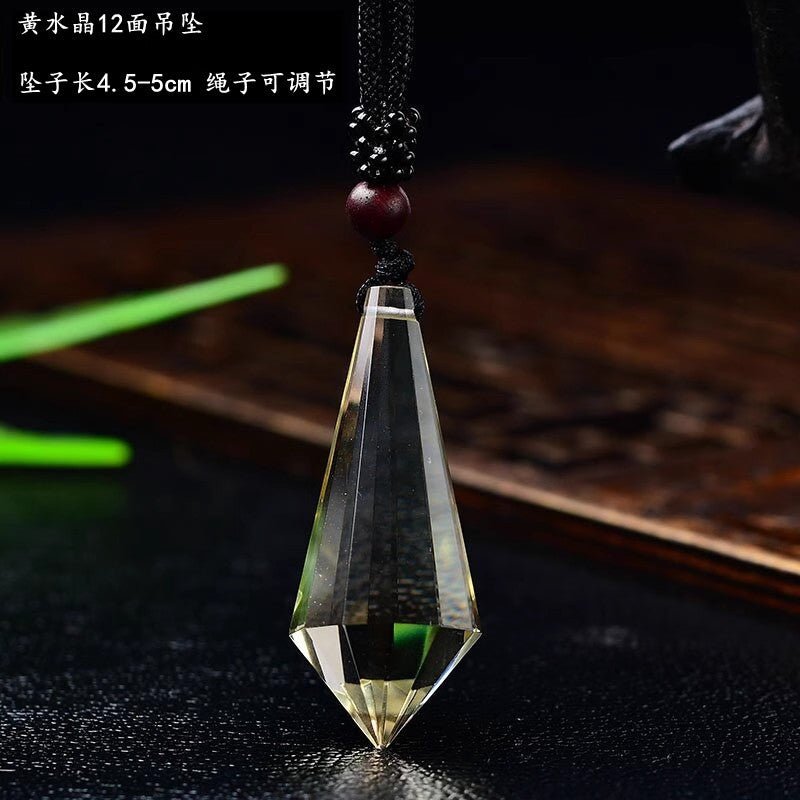 Natural Pink Yellow White Purple Amethyst Opal Hexagonal Prism Pendulum Crystal Stone Pendant for Women Men Reiki Healing Jewelry Gift - CN Heal Vibe