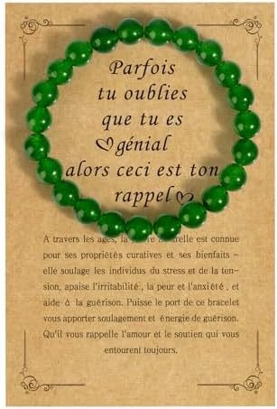 Natural Stone Bracelet Elastic Cord Beaded Purple Jade Stone Strawberry Crystal Agate Handmade Beaded Bracelet - CN Heal Vibe